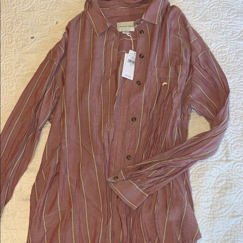 Pink flannel American Eagle